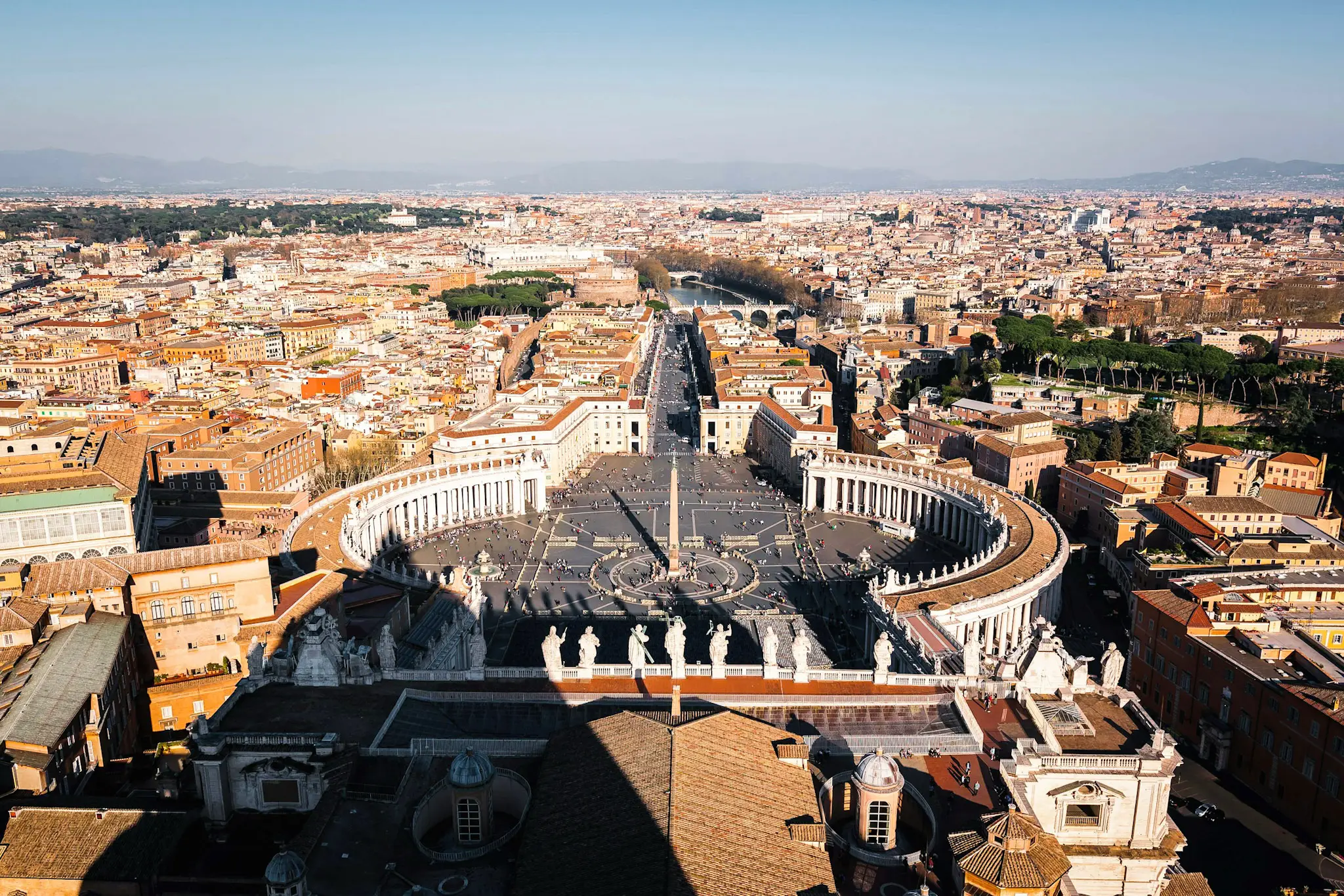 Destination Rome - Vue sur la piazza San Pietro depuis la coupole