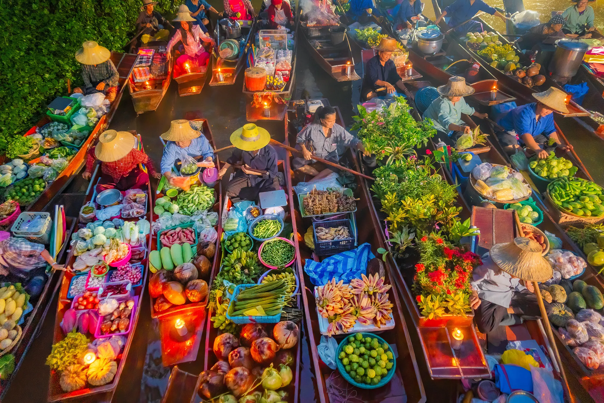 Visiter Bangkok en 7 jours - Un marché flottant de Thaïlande