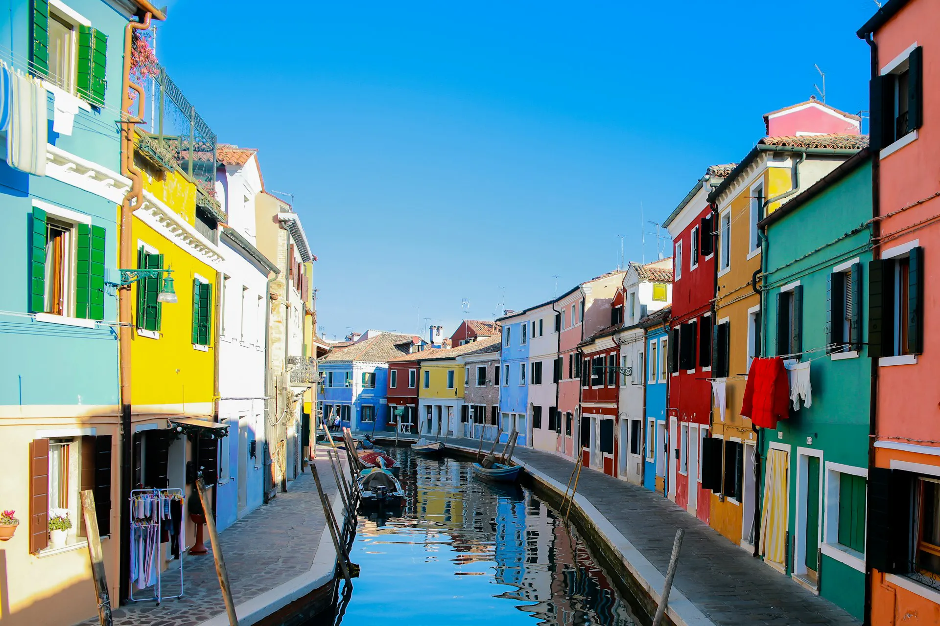 Les maisons colorées de l'île de Burano en Italie